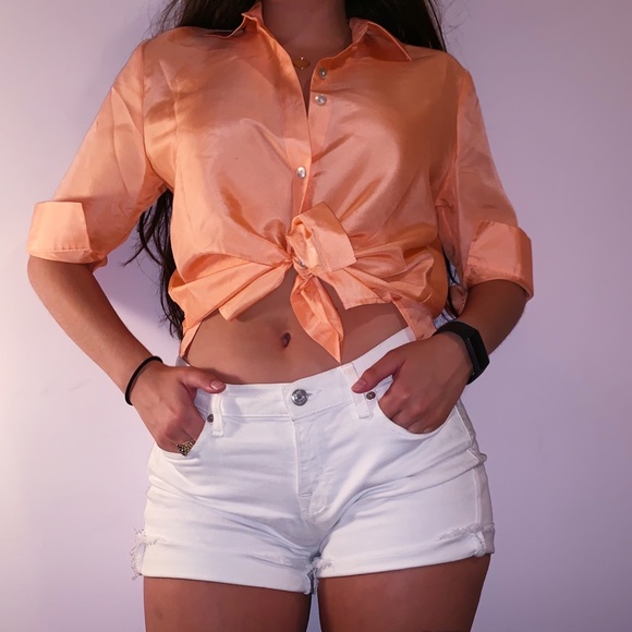 Vintage Tops Vintage Creamsicle Silk Shirt Poshmark